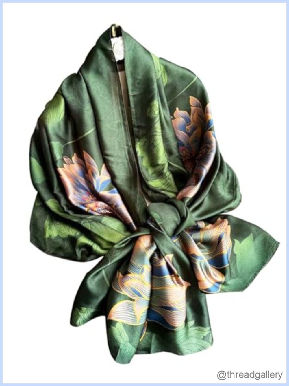 Silk Floral Shawl Scarf Wrap Lightweight Evening Formal Summer Cover Up